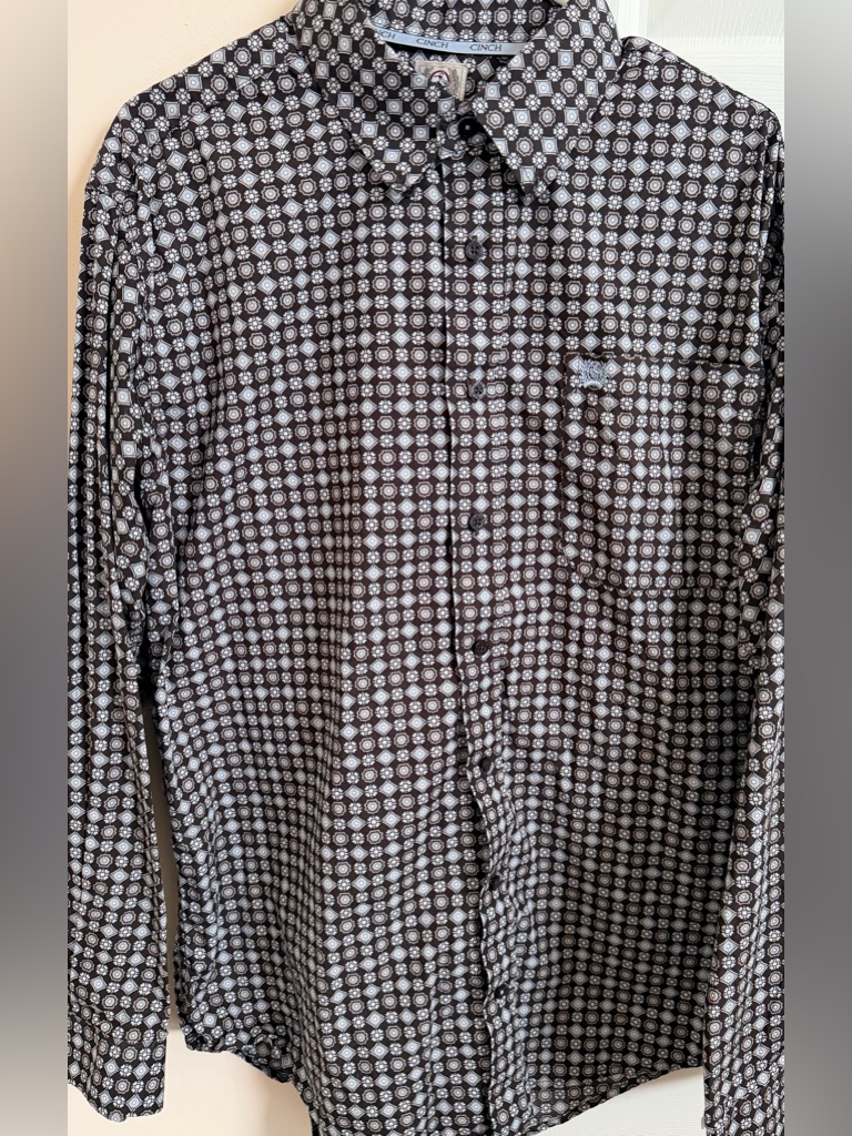 Cinch Multicolored 100% Cotton Beautiful Print Men’s M Long Sleeve Button Up